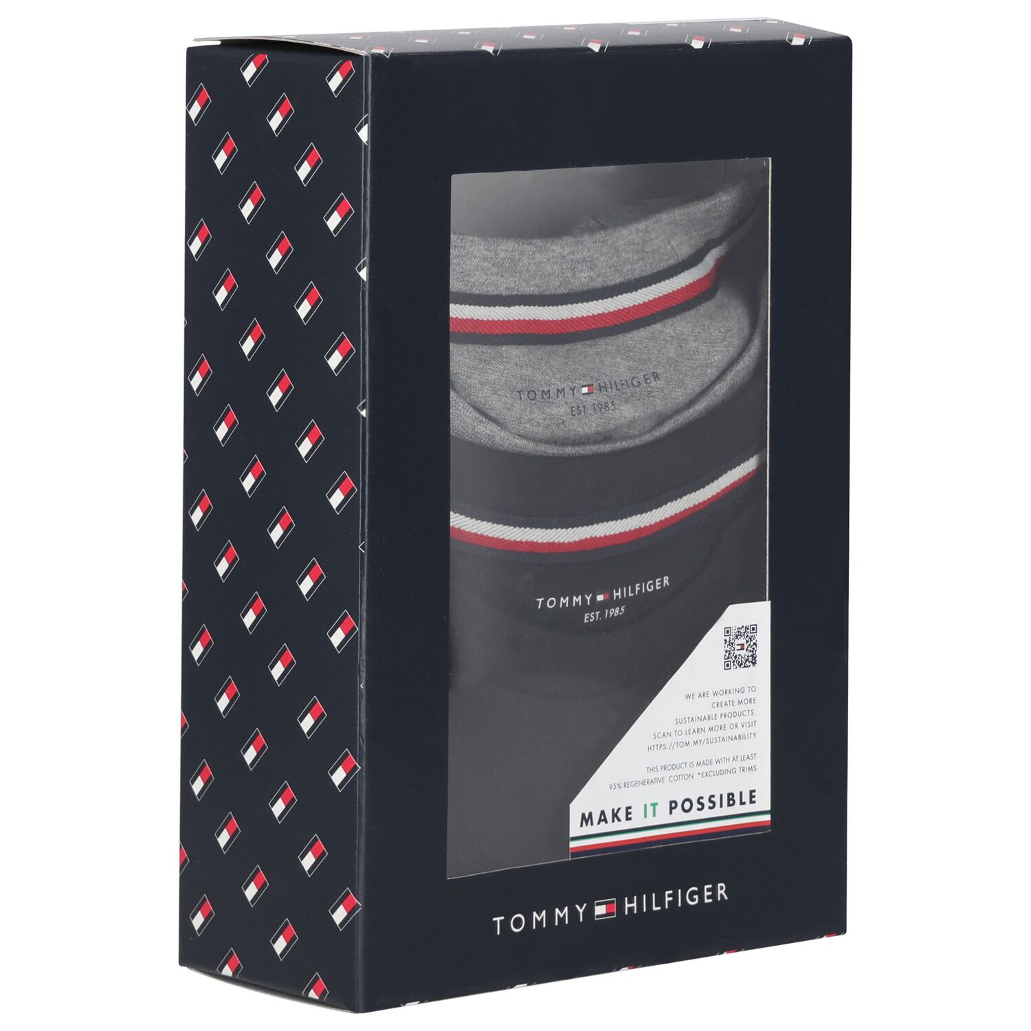 تيشيرت اولاد بالشعار من القطن باللون الاسود والرمادى ( 2 قطعه ) , 3, hi-res