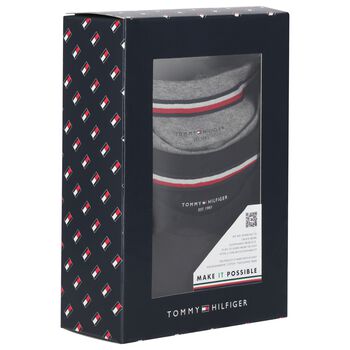 تيشيرت اولاد بالشعار من القطن باللون الاسود والرمادى ( 2 قطعه ) 