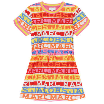 Girls Multi-Colored Logo Dress