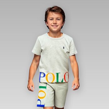 Boys Ivory Logo Pyjamas