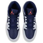 Blue & Grey Air Jordan 1 Mid Trainers, 4, hi-res