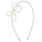 Girls White Pearl Headband, 1, hi-res