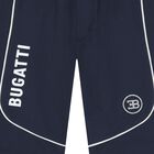 Boys Navy Blue Logo Shorts, 1, hi-res