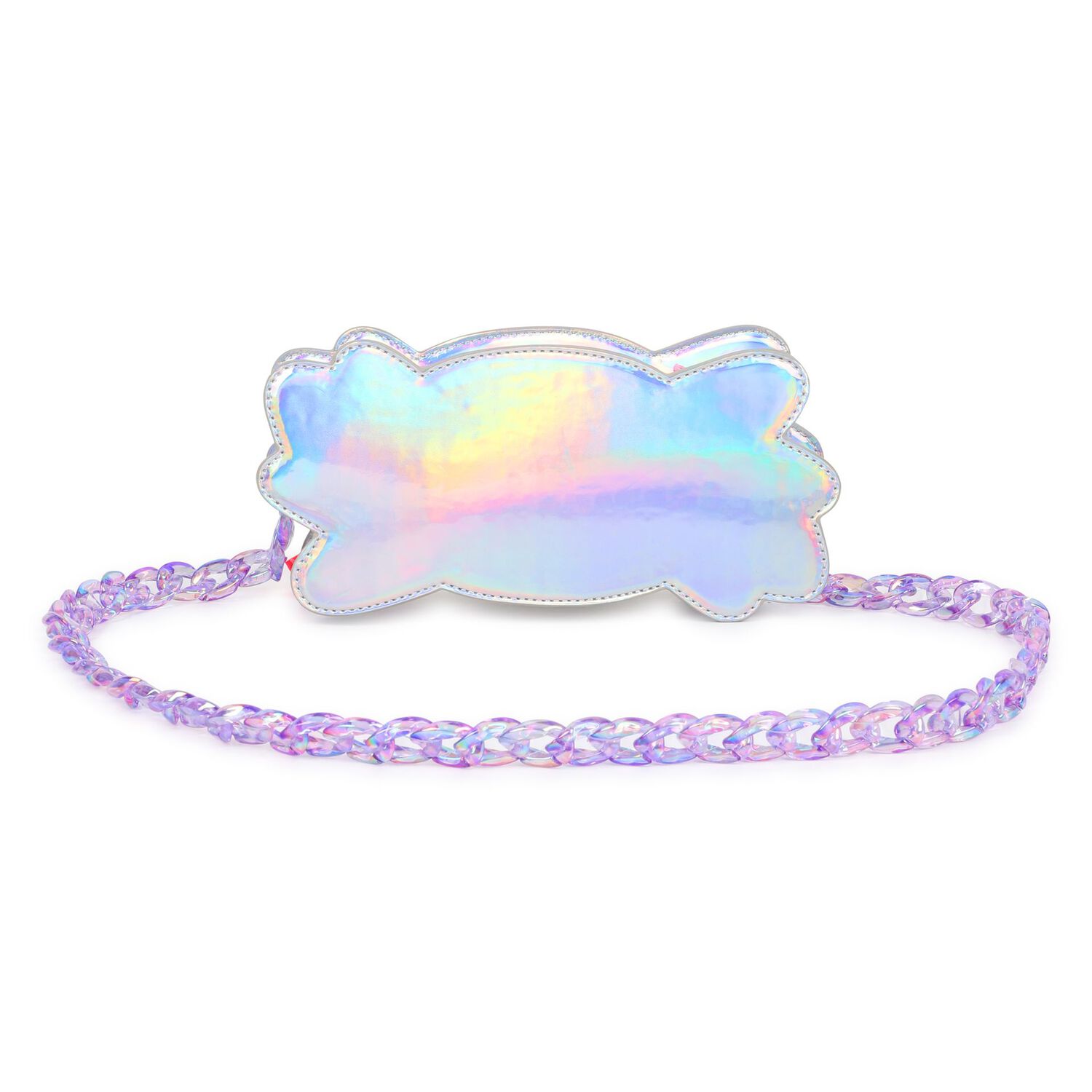 Girls Purple & Silver Candy Logo Handbag, 1, hi-res