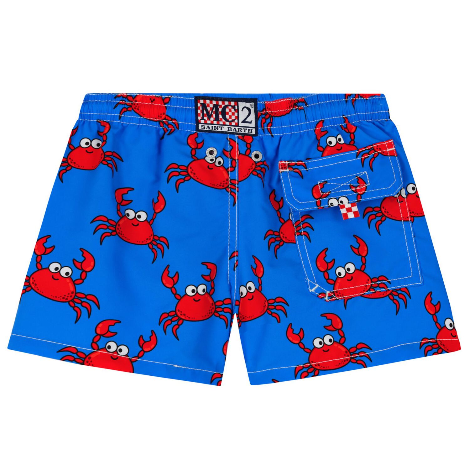 شورت سباحة أولاد بطبعة سرطان البحر باللون الأزرق, 1, hi-res