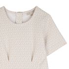 فستان بنات بالشعار باللون البيج , 1, hi-res