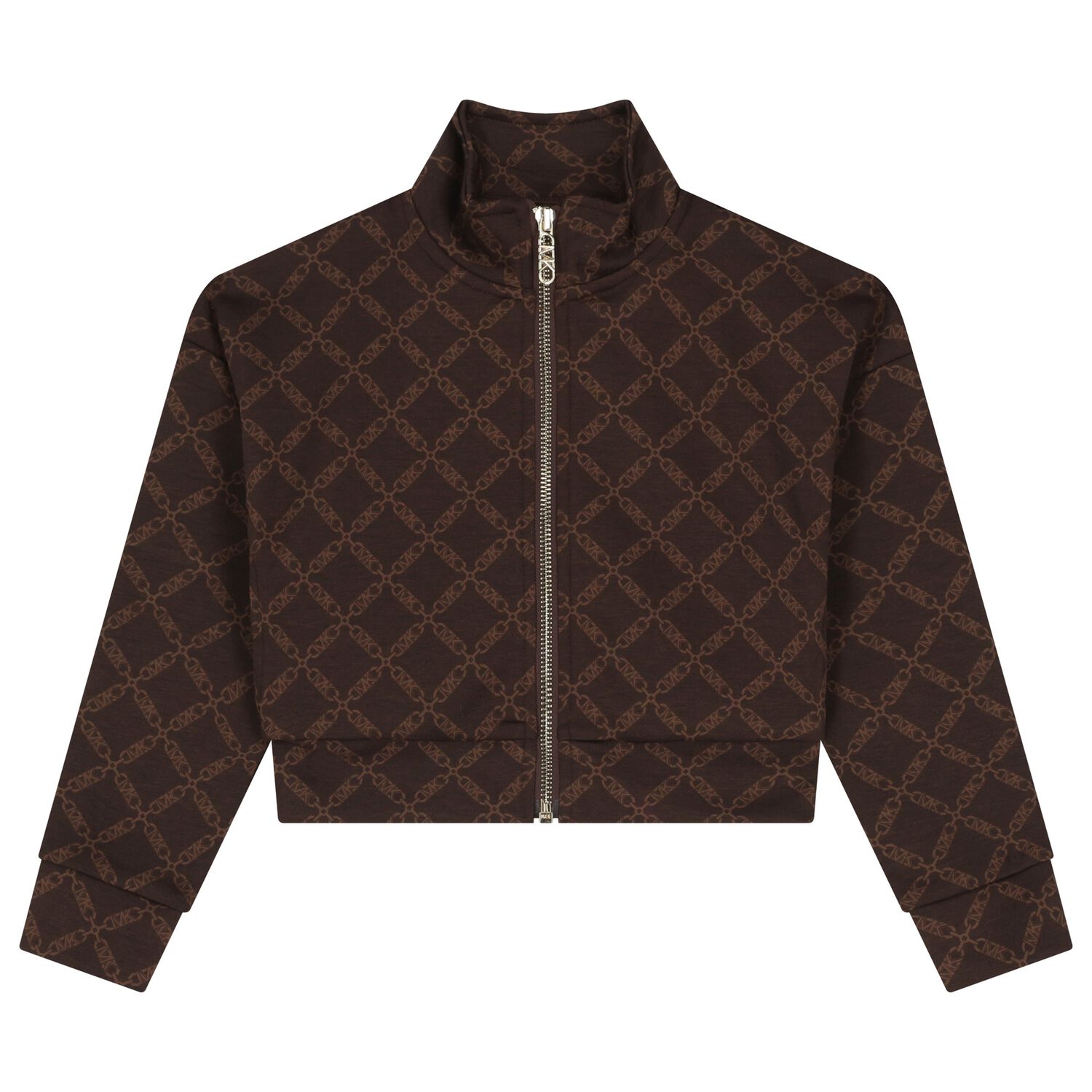 Girls Brown Logo Cardigan, 1, hi-res