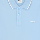 Boys Pale Blue Logo Polo Shirt, 2, hi-res