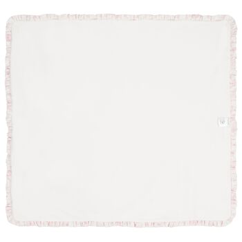 Baby Girls Ivory Ruffled Blanket