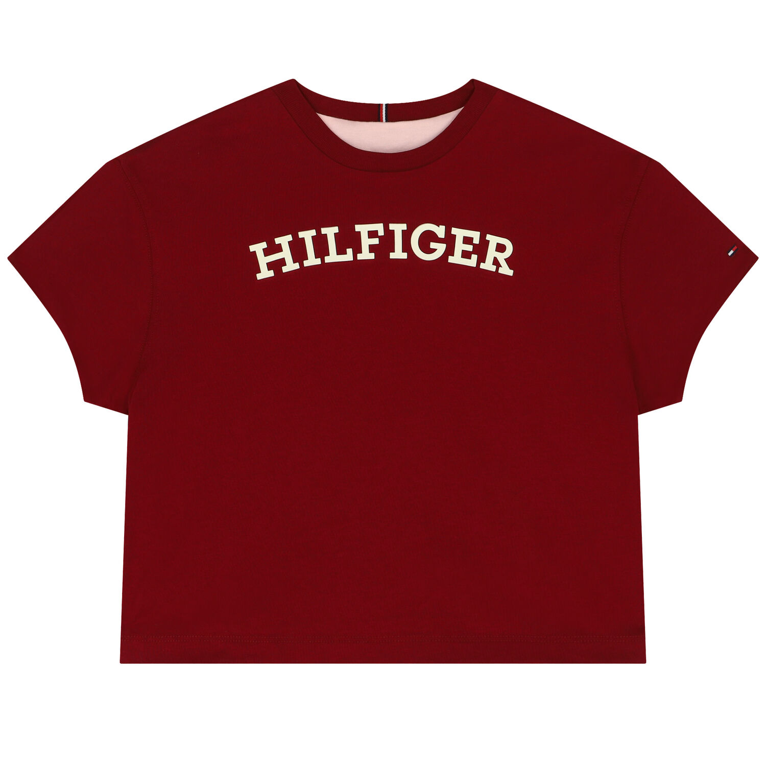 Girls Pink & Burgundy Reversible Logo T-Shirt, 1, hi-res