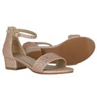 Girls Gold Embellished Sandals, 1, hi-res