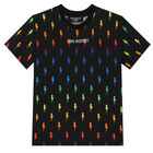 تيشيرت بالشعار باللون الأسود للأولاد, 1, hi-res