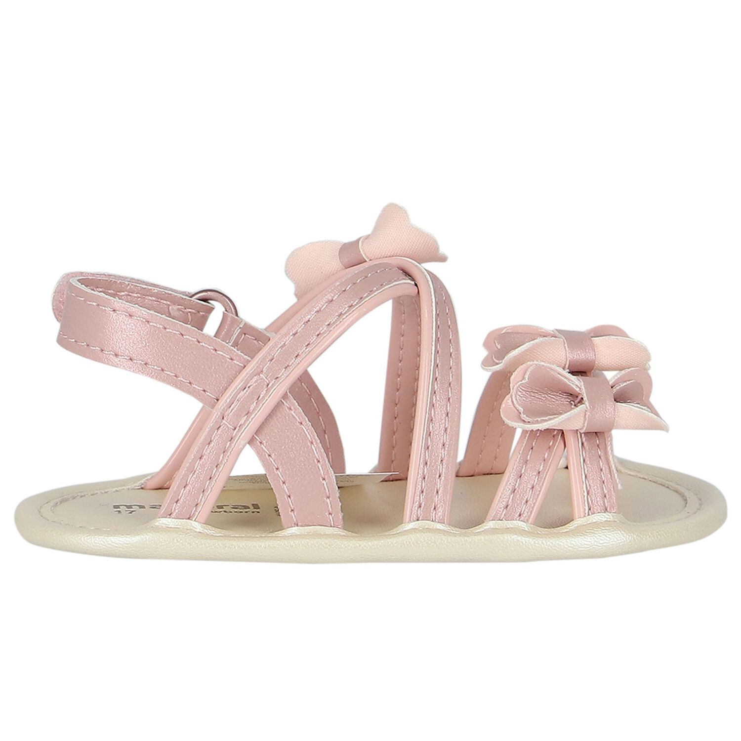Baby Girls Pink Bow Sandals, 2, hi-res image number null