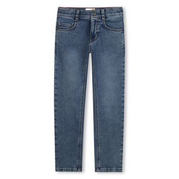 Boys Blue Denim Logo Jeans