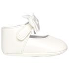 Baby Girls Ivory Bow Pre Walker Shoes, 5, hi-res