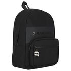 حقيبة ظهر للأولاد بالشعار باللون الأسود, 1, hi-res