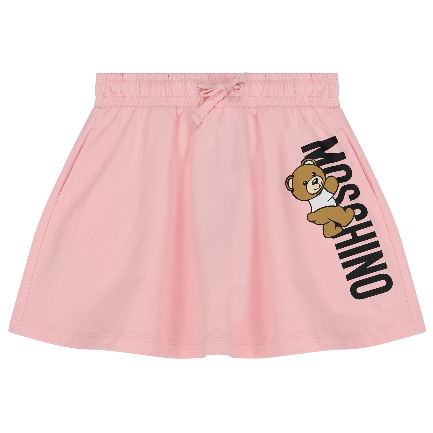 Girls Pink Teddy Bear Logo Skirt, 1, hi-res
