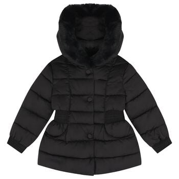 Girls Black Puffer Jacket
