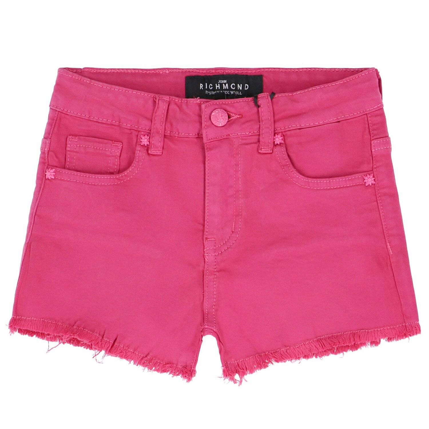 Girls Pink Denim Shorts, 1, hi-res image number null