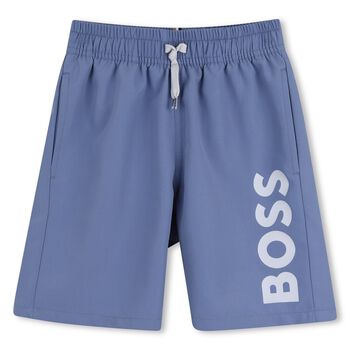 Boys Blue Logo Swim Shorts
