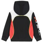 Boys Black & Red Logo Hooded Top, 2, hi-res