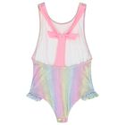 Girls Iridescent Rainbow Swimsuit, 1, hi-res
