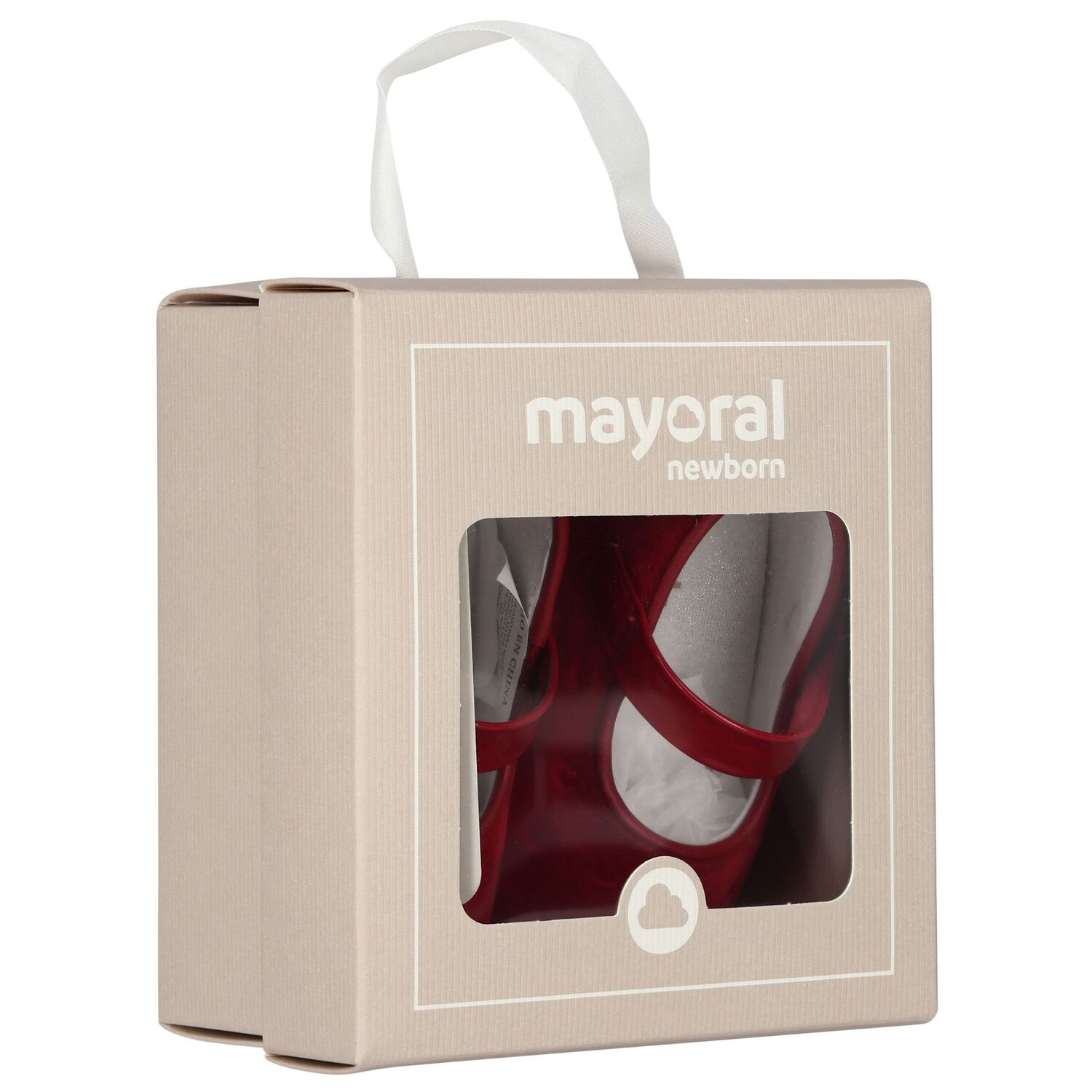 حذاء قبل المشي باللون الأحمر للبنات, 1, hi-res