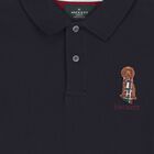 Boys Navy Dog Polo Shirt, 1, hi-res