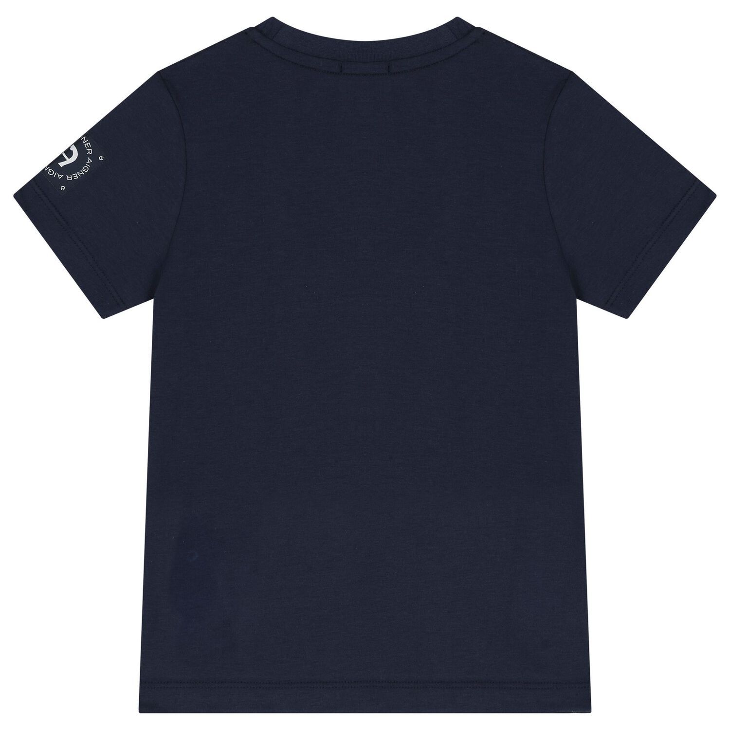 تي شيرت للأولاد بشعار باللون الأزرق الداكن والذهبي, 2, hi-res image number null