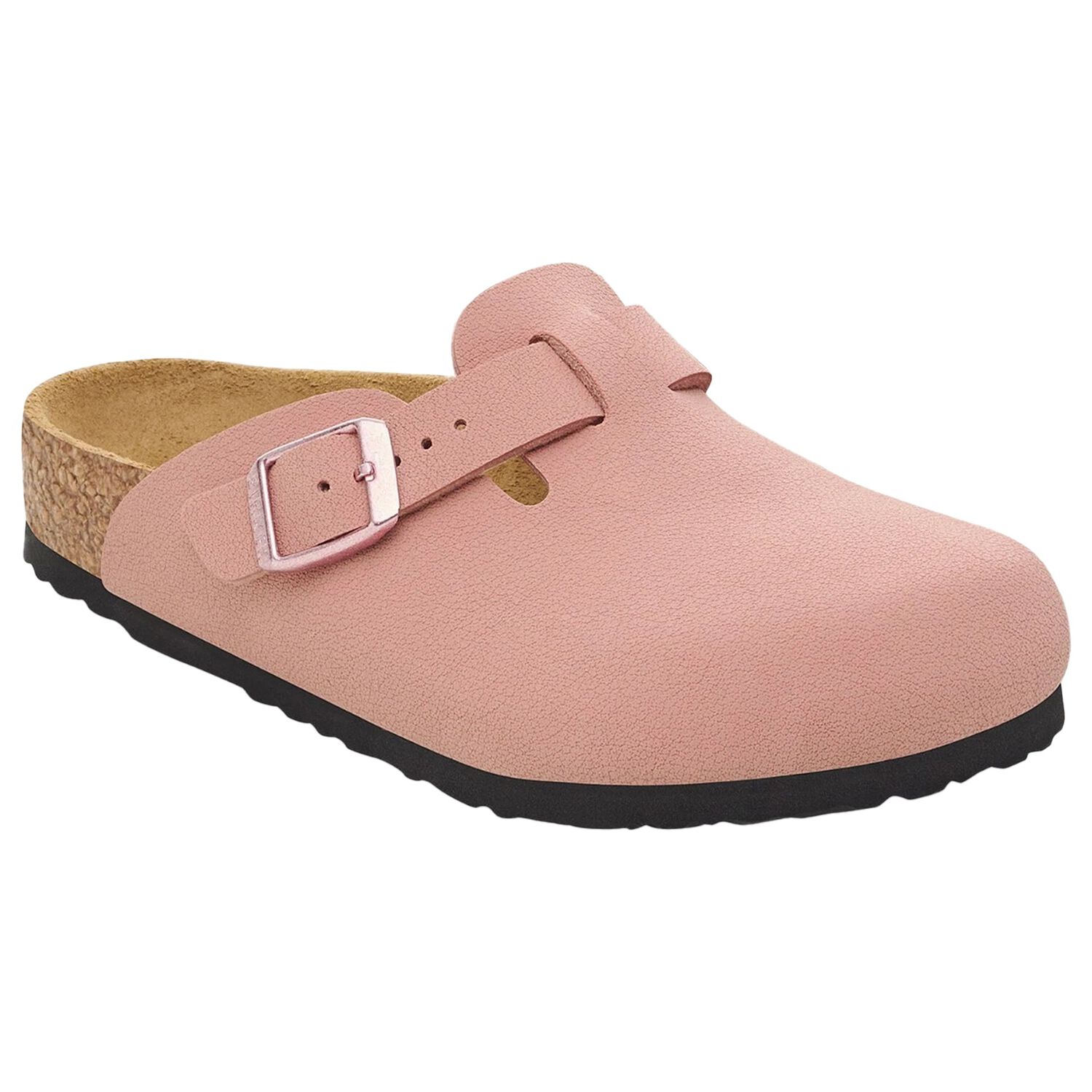 Girls Pink Logo Leather Clog , 1, hi-res