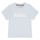 Younger Boys Blue Logo T-Shirt, 3, hi-res