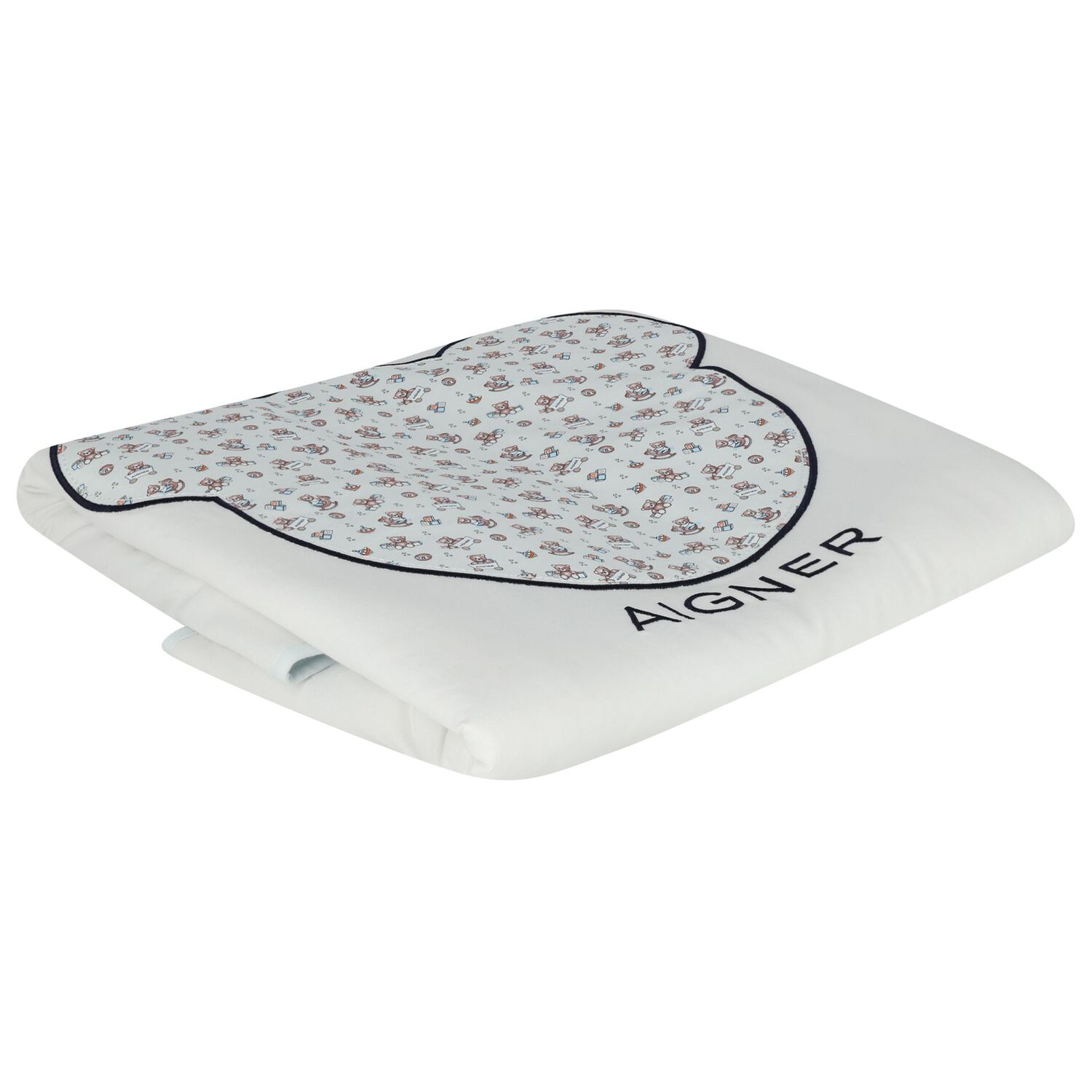 بطانية أطفال باللون بيضاء وزرقاء , 2, hi-res