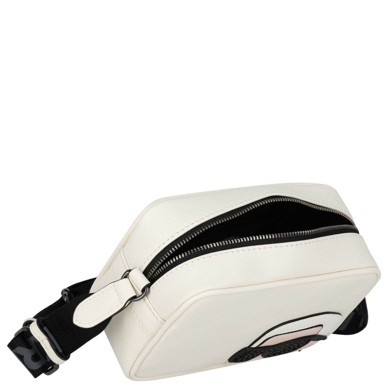 حقيبة يد بنات بالشعار باللون العاجي , 1, hi-res