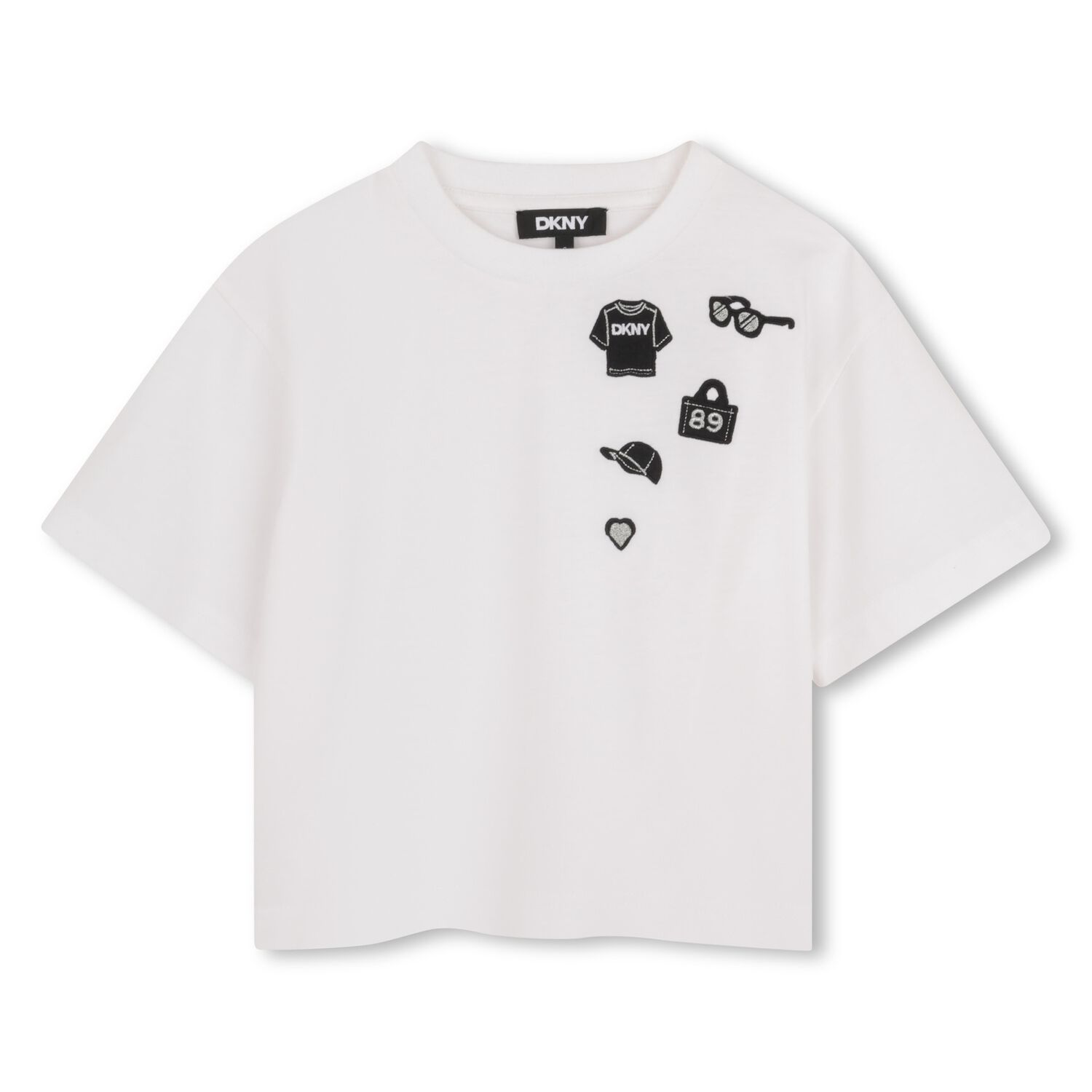 Girls Mini Me White Logo T-Shirt, 1, hi-res