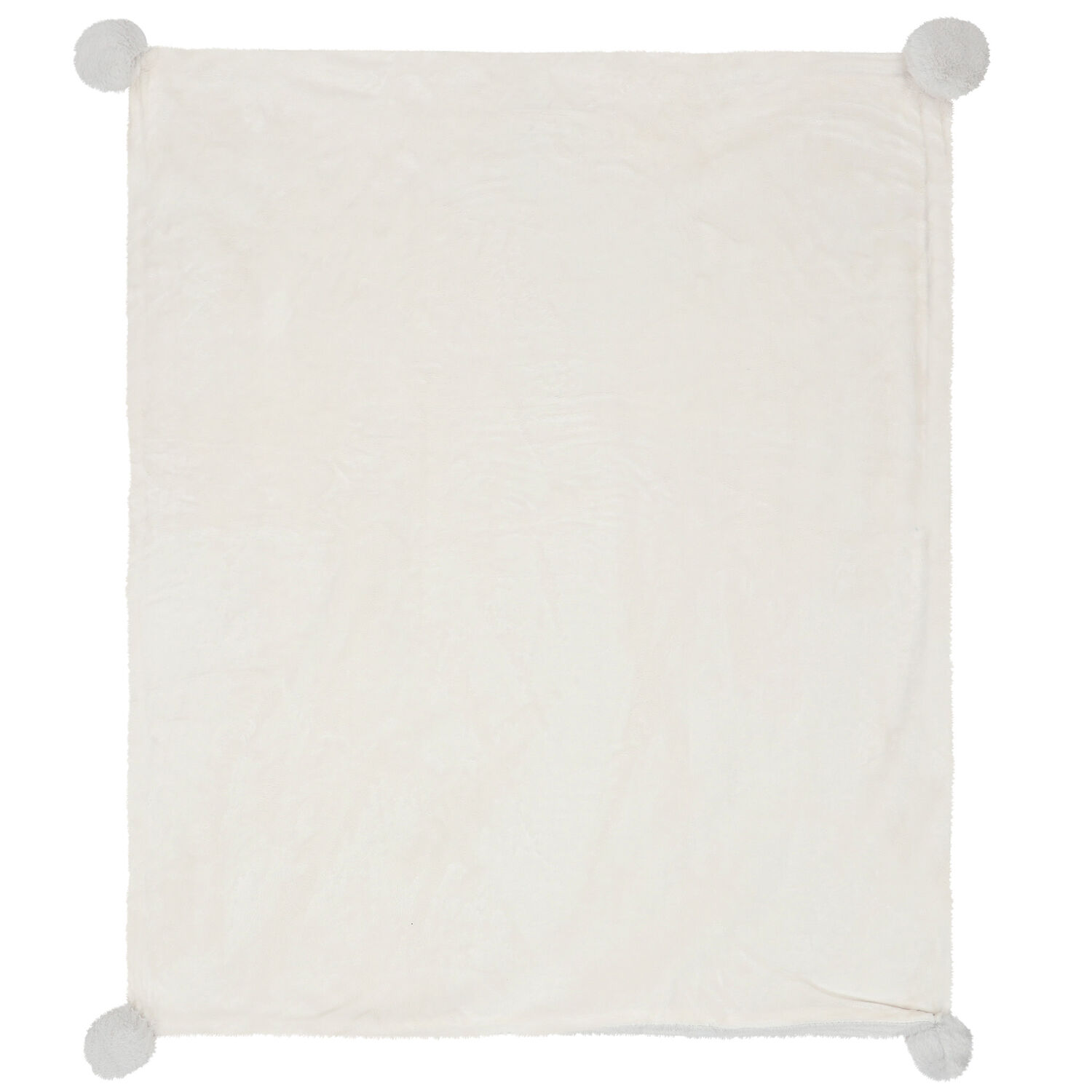 Grey & Ivory Faux Fur Baby Blanket, 1, hi-res image number null