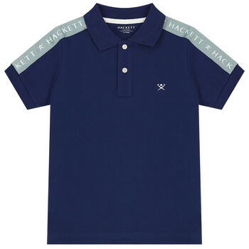 Boys Navy Blue Logo Polo Shirt