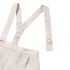 Baby Boys White & Beige Dungaree Set, 1, hi-res