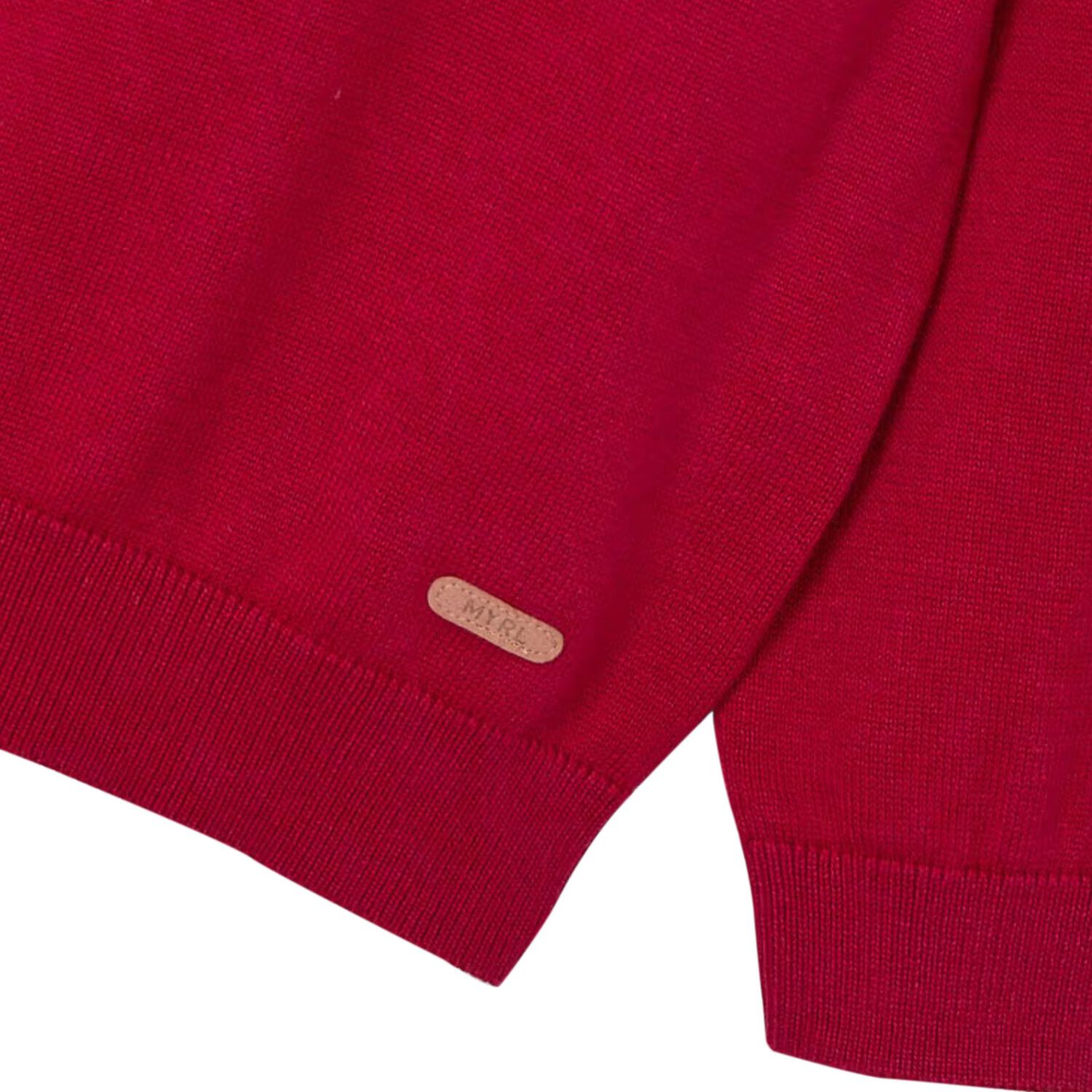 كنزة أولاد منسوج باللون الأحمر, 2, hi-res