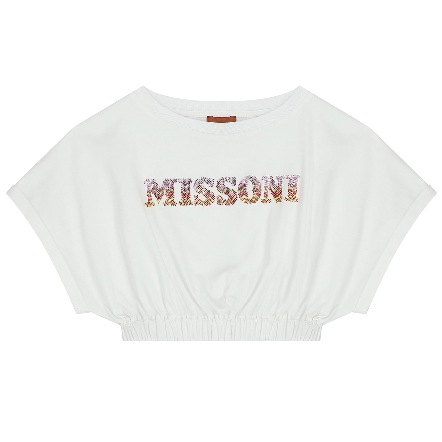 توب بنات بالشعار باللون الأبيض, 2, hi-res