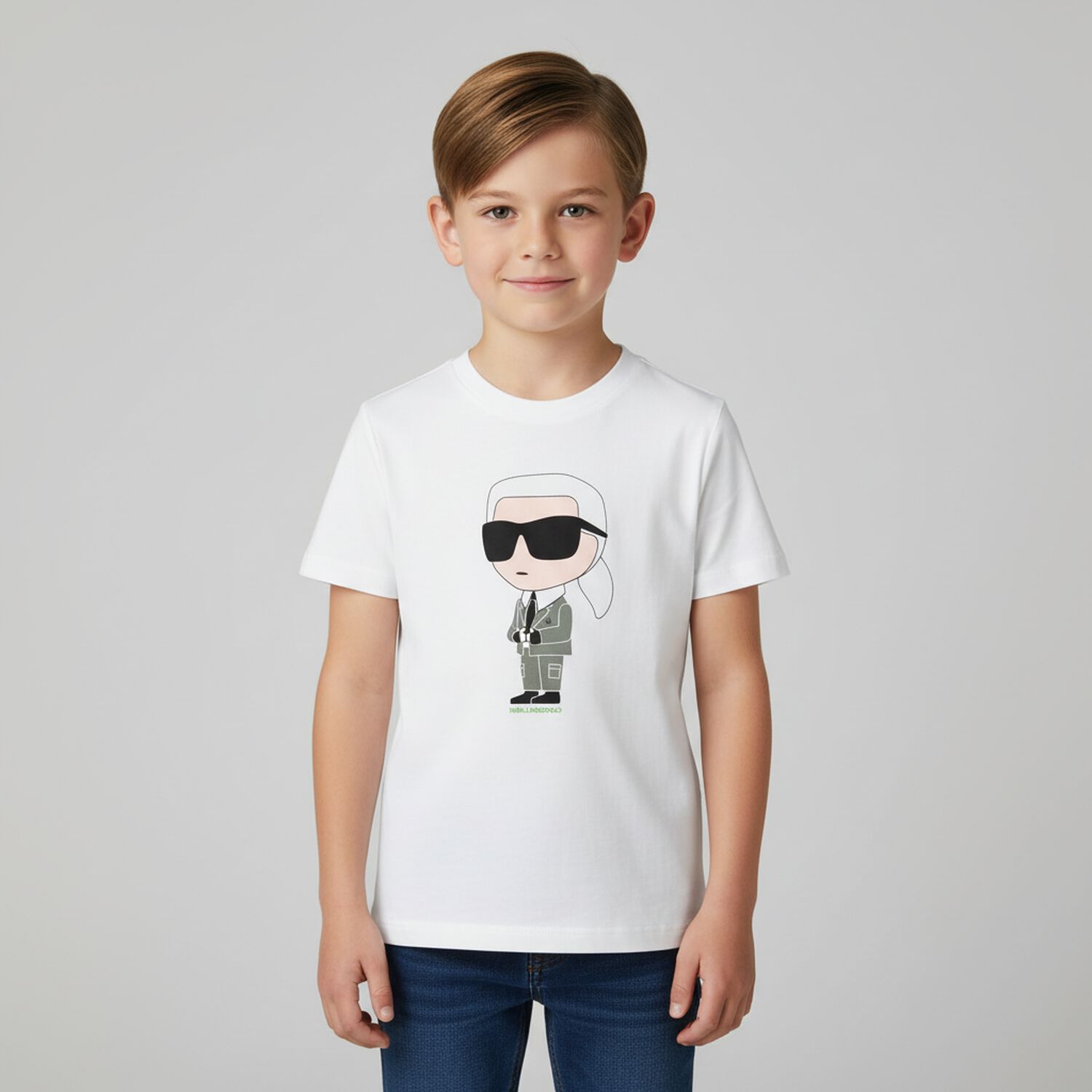 Boys White Ikonik Logo T-Shirt, 1, hi-res