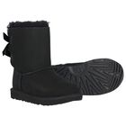 Girls Black Bailey Bow II Suede Boots, 1, hi-res