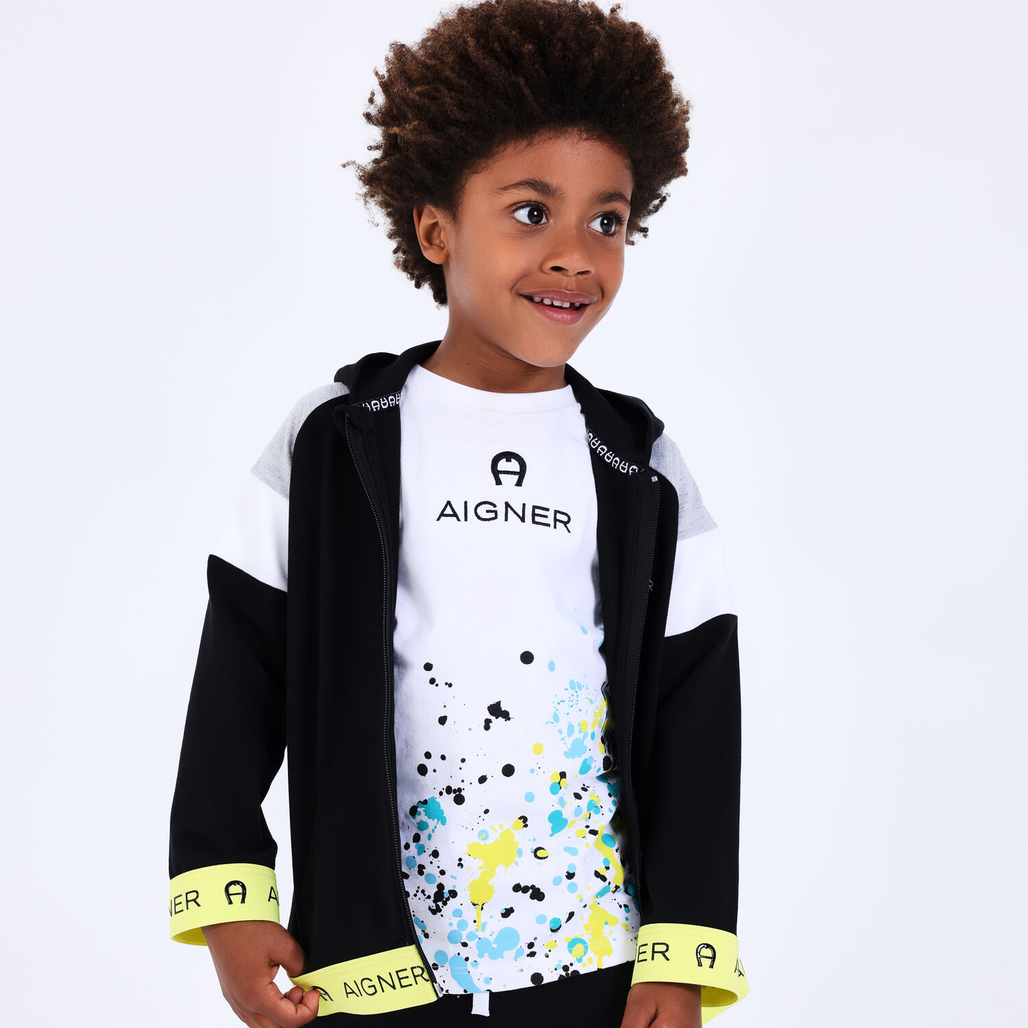 Boys White Logo T-Shirt, 2, hi-res