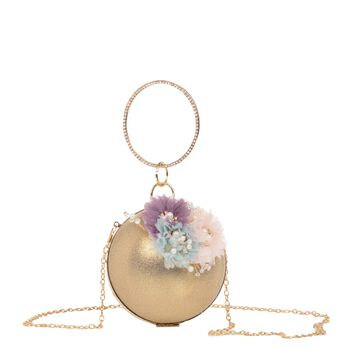 Girls Gold Flower Ball Bag