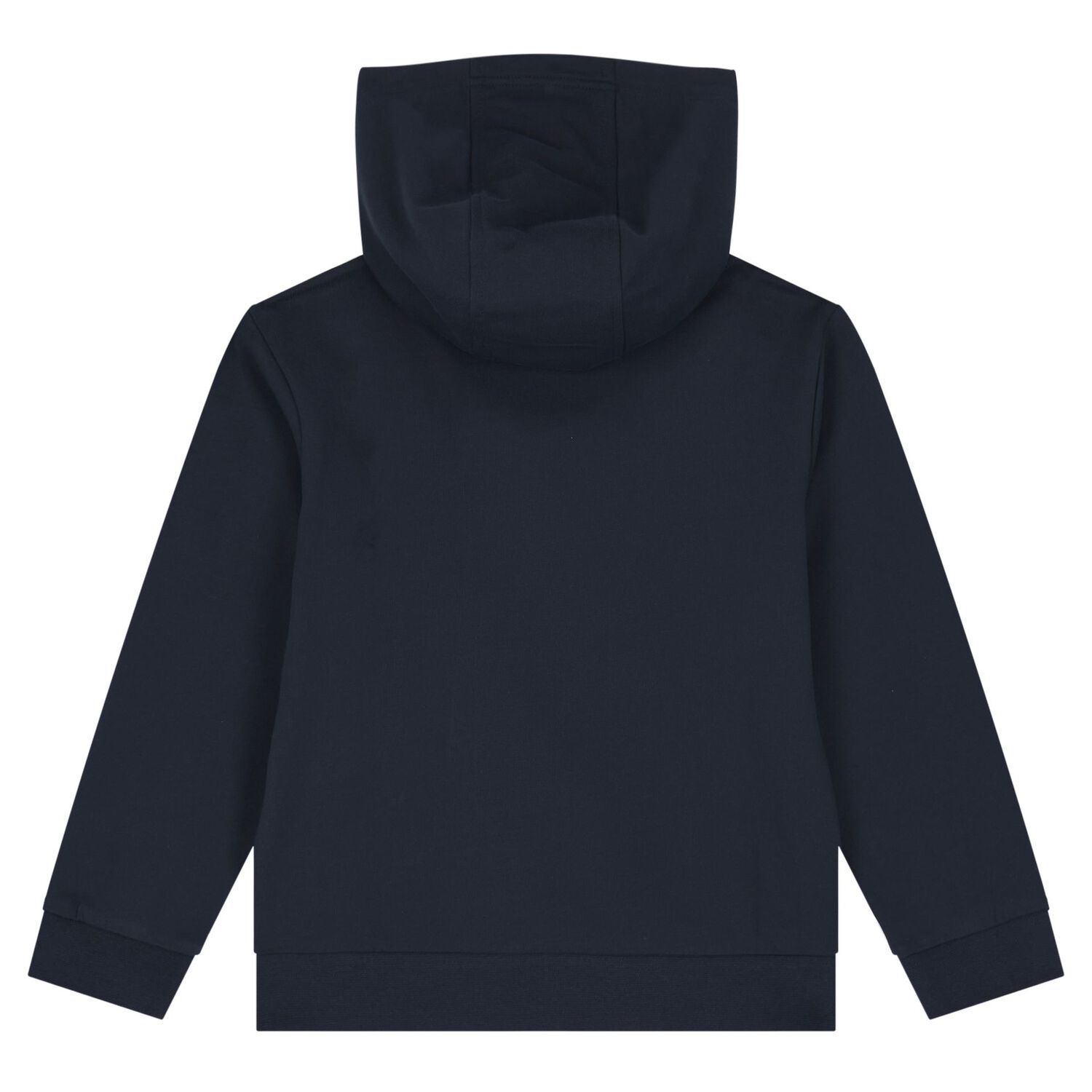 Boys Navy Blue Logo Hooded Top, 3, hi-res