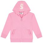 Younger Girls Pink Logo Tracksuit, 1, hi-res