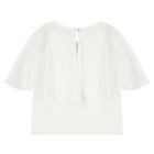 Girls Ivory & Beige Floral Skirt Set, 1, hi-res