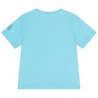 طقم دنغري للأولاد باللون الفيروزي و الأبيض, 1, hi-res