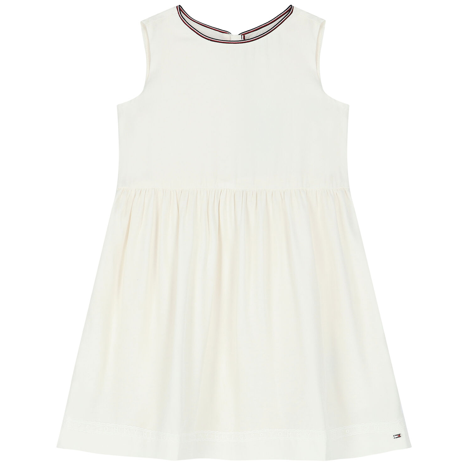 فستان بالشعار باللون العاجى, 1, hi-res