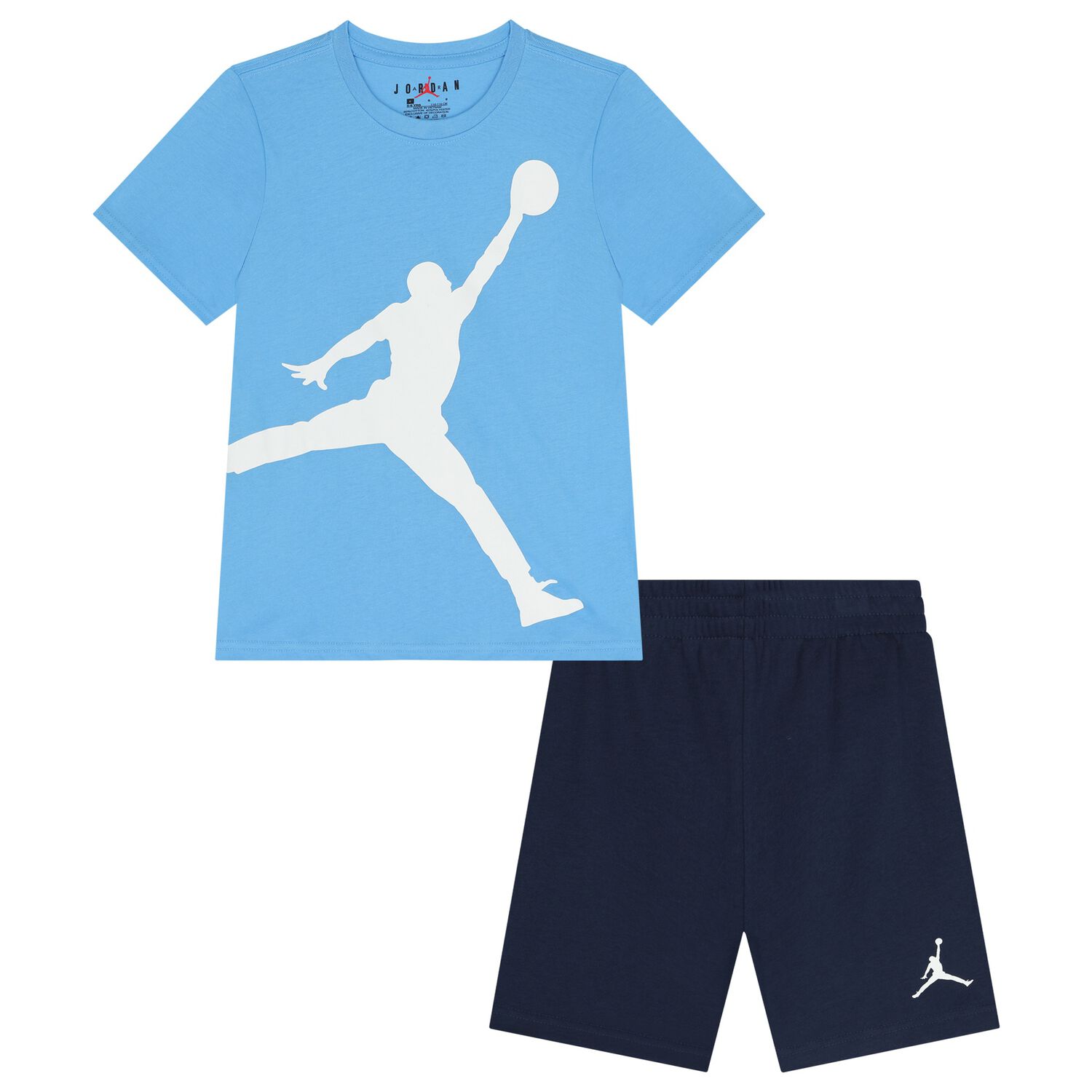 Boys Blue & Navy Blue Jordan Shorts Set, 1, hi-res