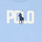 تيشيرت أولاد بالشعار باللون الأزرق, 3, hi-res